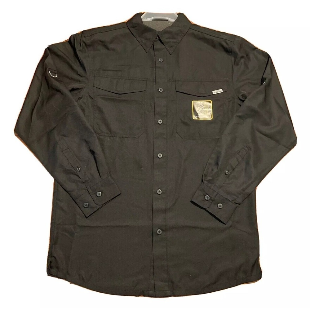Realtree Shirt Mens Hunting Guide 3XL Black Long Sleeve Vented‎ Fishing Outdoor